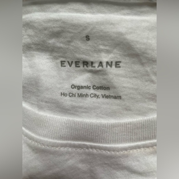 New Everlane Women Organic Cotton Tee Shirt White Size Small - Picture 6 of 8
